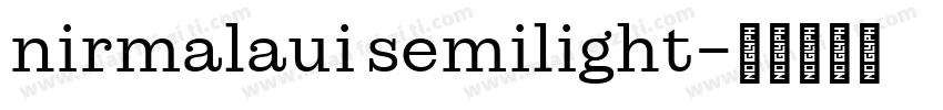 nirmalaui semilight字体转换